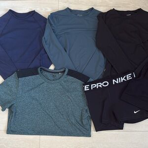 Workout Clothing Bundle of 6 Black, Blue, Teal